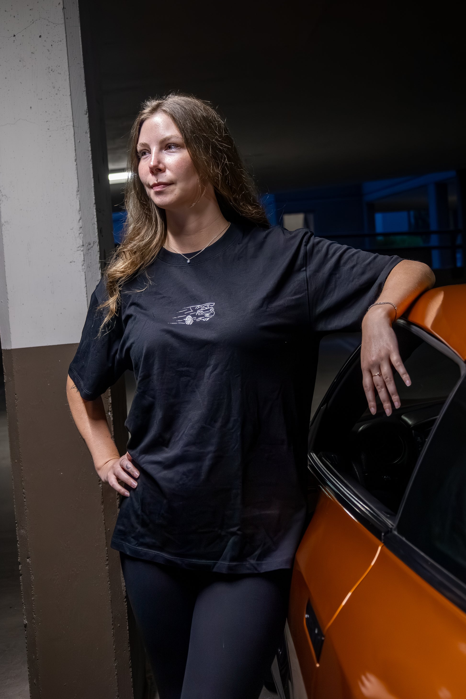 Lucid Auto Company R32 Boyfriend Tee – women’s automotive streetwear with Skyline print Australia