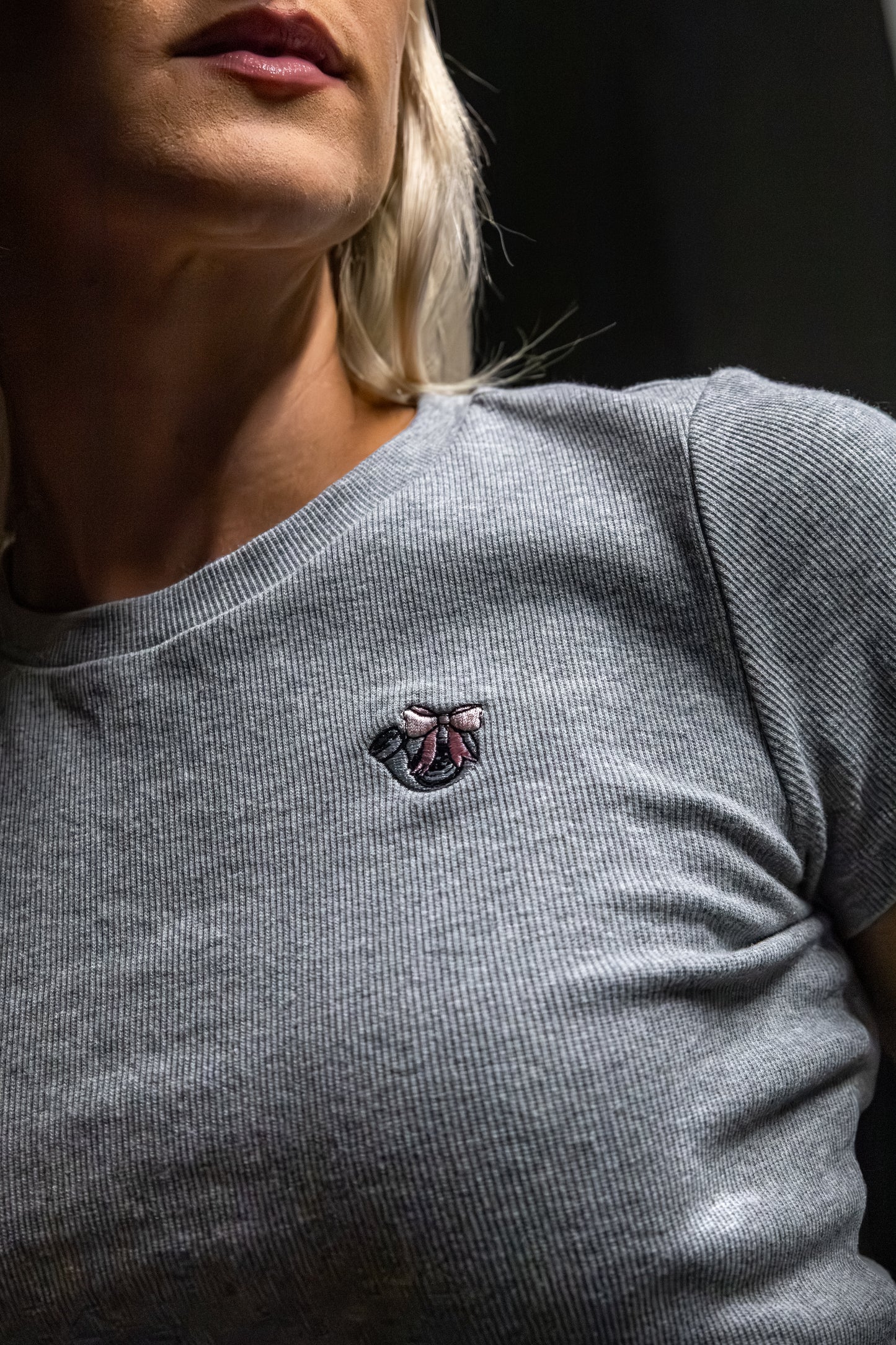 Lucid Auto Company Turbo embroidered baby tee – women’s JDM car culture clothing Australia